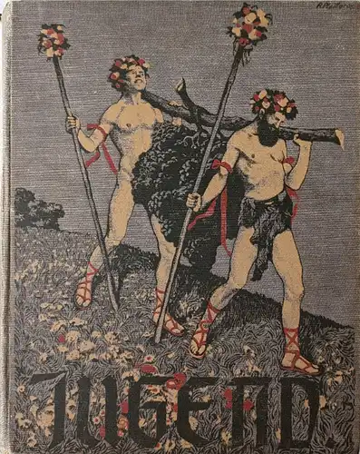 Zeitschrift Jugend, Münchner Illustrierte Wochenschrift, Jahrgang 1909 / 2. Hälfte, Nr. 26-52 gebunden. 
