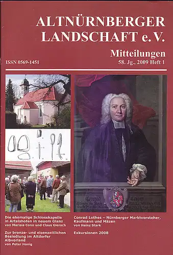 Altnürnberger Landschaft eV: Altnürnberger Landschaft e. V. Mitteilungen 2009, 58. Jahrgang, Heft 1. 