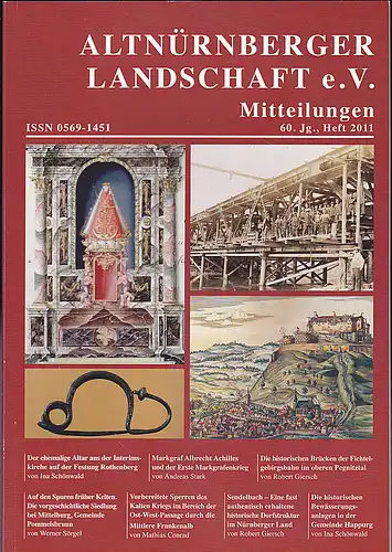 Altnürnberger Landschaft eV: Altnürnberger Landschaft e. V. Mitteilungen, 60. Jahrgang, Heft 2011. 