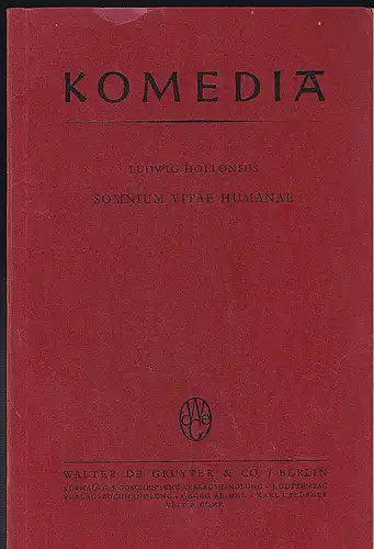 Hollonius, Ludwig: Somnium Vitae Humanae. 