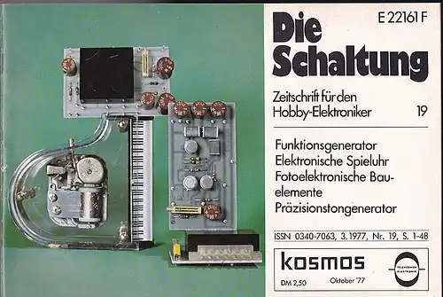 Stöckle, Heinrich (Hrsg): Die Schaltung. Zeitschrift für den Hobby-Elektroniker, Nr. 19, Oktober 1977. 