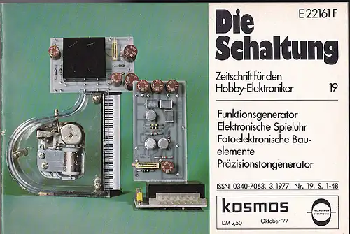 Stöckle, Heinrich (Hrsg): Die Schaltung. Zeitschrift für den Hobby-Elektroniker, Nr. 19, Oktober 1977.