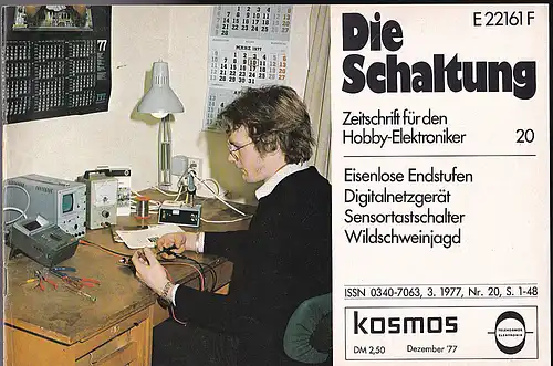 Stöckle, Heinrich (Hrsg): Die Schaltung. Zeitschrift für den Hobby-Elektroniker, Nr. 20, Dezember 1977. 