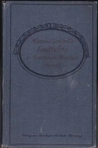 Grübel, Konrad: Konrad Grübel's Gedichte in Nürnberger Mundart (Auswahl). 