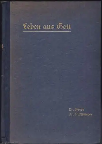 Geyer, Christian und Rittelmeyer, Friedrich: Leben aus Gott - Neuer Jahrgang Predigten. 