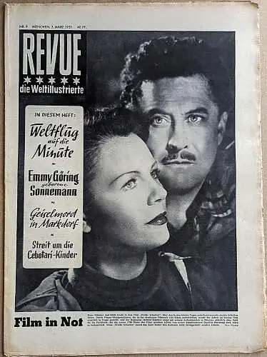 Zeitschrift  REVUE, die Weltillustrierte, Nr. 9,  3. März 1951. 