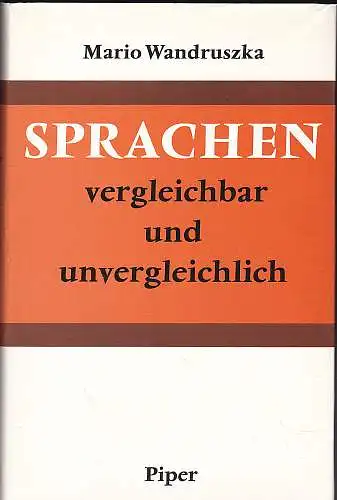 Wandruszka, Mario: Sprachen vergleichbar und unvergleichlich. 