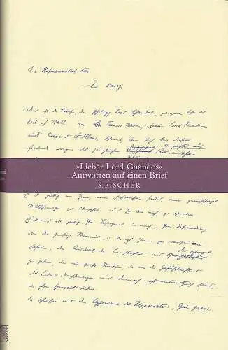 Spahr, Roland,  Spiegel, Hubert und Vogel, Oliver (Hrsg): "Lieber Lord Chandos". Antworten auf einen Brief. 