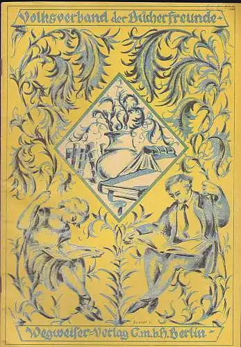 Fiedler, Alfred Alexander: Vierteljahresblätter des V.d.B., Volksverband der Bücherfreunde, August 1926., Jahrgang 2,  Nr. 1. 