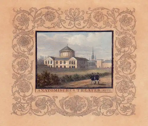Anatomisches Theater 1822 [der Universität zu Bonn]. Altkolorierter Kupferstich