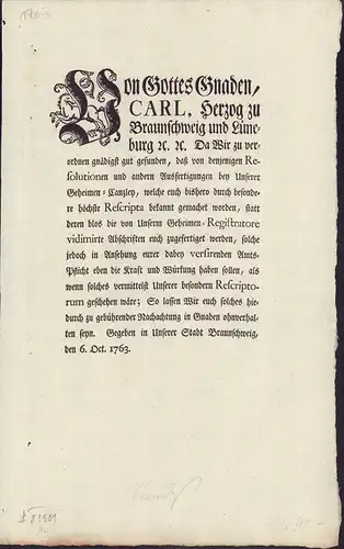 [Bekanntmachung betreffend der Gewicht und Gültigkeit von Amtsabschriften]. 