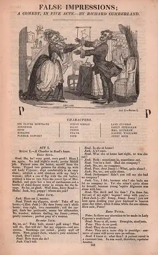 [The London Stage). A collection of the most reputed tragedies, comedies, operas, melo-dramas, farces, and interludes. Accurately printed from acting copies, as performed at the Theatres Royal, and carefully collated and revised] OFF PRINT. 