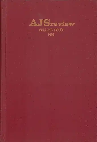 AJS review. Vol. 4. (Edited by Frank Talmage, Benjamin Ravid, Charles Berlin). 
