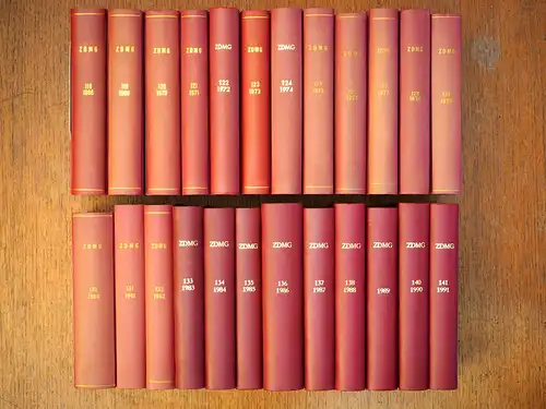 Zeitschrift der Deutschen Morgenländischen Gesellschaft. (ZDMG). Im Auftrag der Gesellschaft hrsg. v. Anton Spitaler unter Mitwirkung v. E. Dammann, H. Franke, J. Friedrich und G. Buddruss. BD. 118-141 (24 BÄNDE). 