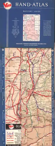 Voss Hand-Atlas. [Deckeltitel: "Voss auf dem richtigen Weg"]. 50 Jahre Voss-Margarine. 