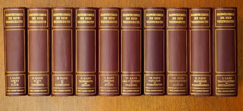 Handwörterbuch der Naturwissenschaften. 10 Bde. (= komplett). Hrsg. von E. [Eugen] Korschelt, G. Linck, F. Oltmanns u.a. unter Red. von E. Teichmann. 