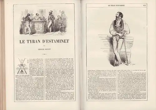Les Francais. Peints par eux-mêmes. [Types et portraits humoristiques à la plume et au crayon]. TOME 1 (de 2) apart. 