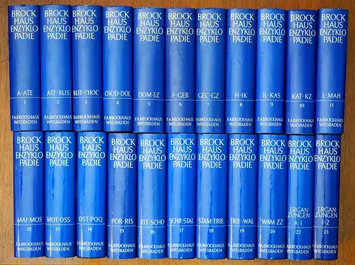 Brockhaus Enzyklopädie in zwanzig Bänden. 17., völlig neubearb. Aufl. des Großen Brockhaus. 20 Bde. 