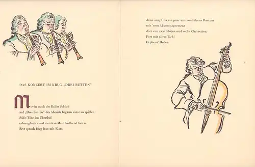 Saus und Braus. Gedichte der Freude und des Genusses mit vielen handkolorierten Zeichnungen von Max Unold. 