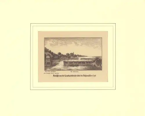 Aussicht von der Lombardsbrücke über die Außenalster 1796. Zinkographie
