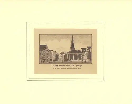 Der Hopfenmarkt mit dem alten Schrangen. Zinkographie