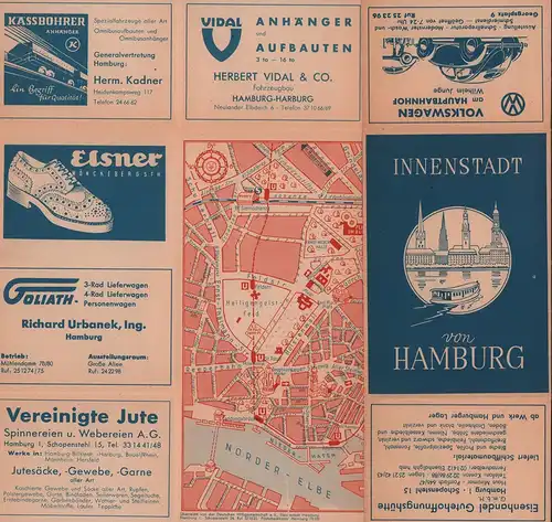 Innenstadt von Hamburg. (Überreicht von der Deutschen Hilfsgemeinschaft e.V., Hansestadt Hamburg). 