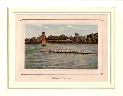Uhlenhorst, Fährhaus. Aufgewalzte Chromolithographie