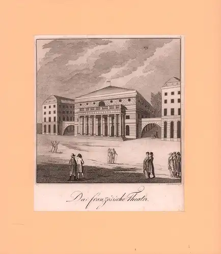 Das französische Theater, [Paris]. Kupferstich von C. R. Schindelmayer