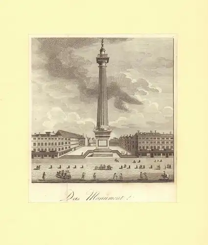Das Monument [in London]. Kupferstich von C. R. Schindelmayer