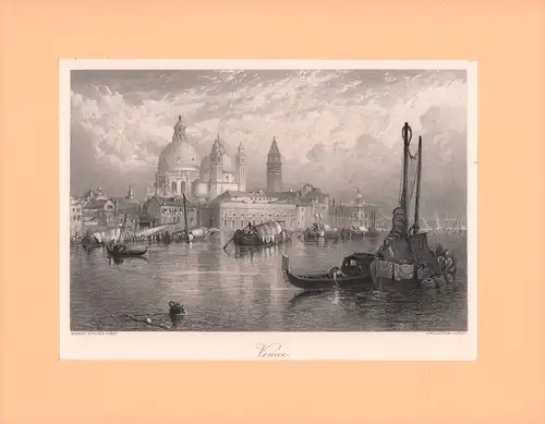 Venice. Stahlstich von A. Willmore nach einer Zeichnung von Birket Foster