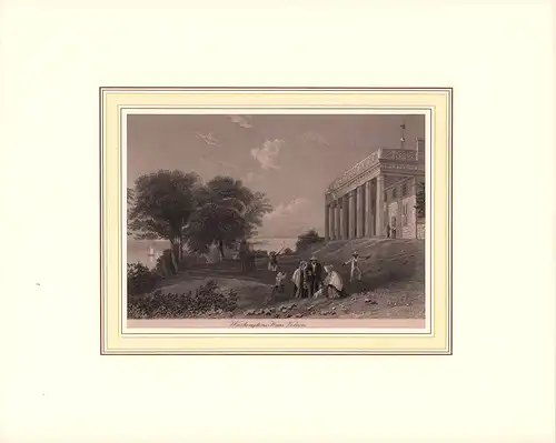 Washingtons Haus Vernon. Stahlstich