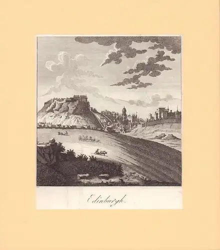 Edinburgh. Kupferstich von Schindelmayer