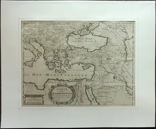 Carte de l'Empire Ottoman pour mettre a la fin de chaque volume de l'Histoire des Turcs. Kupferstichkarte