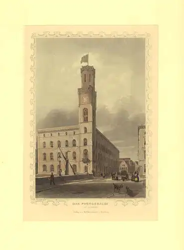 Das Postgebäude in Hamburg. Gestochen von J. Gray nach W. F. Wulff, aus "Hamburg und seine Umgebungen im 19ten Jahrhundert"