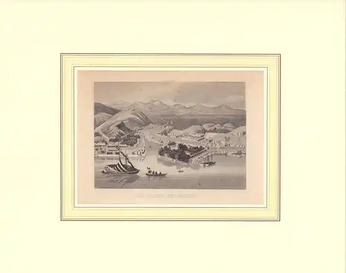 Der Hafen Simonoseki. Stahlstich