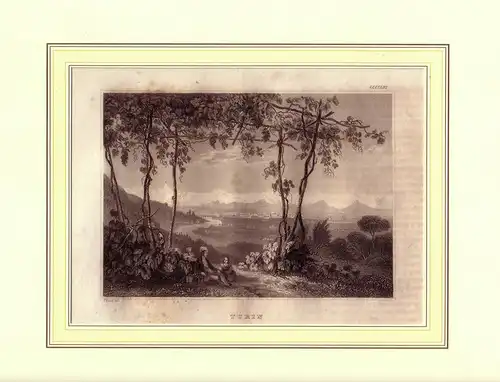 Turin. Stahlstich nach einer Zeichnung von C. Reiss