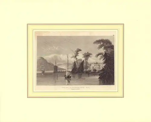 Stores, am Windermere See, England. Stahlstich