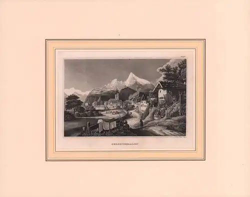 Berchtesgaden. Stahlstich von Alexander Marx, Nürnberg