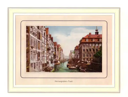 Herrengraben-Fleet. Aufgewalzte Chromolithographie