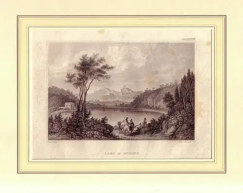 Lago d'Averno. Stahlstich von B. [Bernhard] Metzeroth nach einer Zeichnung von C. Reiss