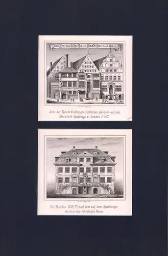 Das Embecksche Haus Pandt Haus und Müntze. Zwei Federlithographien