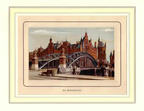 Die Brooksbrücke. Aufgewalzte Chromolithographie