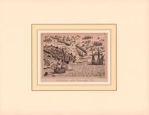 Kjöbenhavn under Beleiringen 1535. Xylographie von C. Ferslew & Co