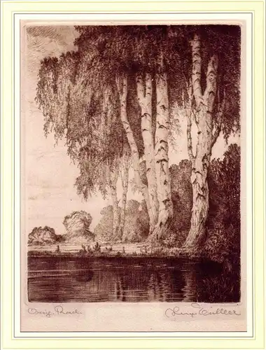 [Birken am See]. Aquatinta-Radierung