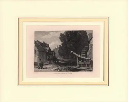 Die Wassermühle bei Eu. Stahlstich von F. Weisbeck
