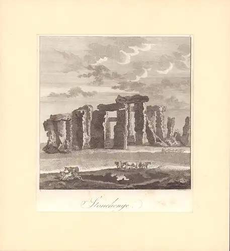 Stonehenge. Kupferstich von Schindelmayer