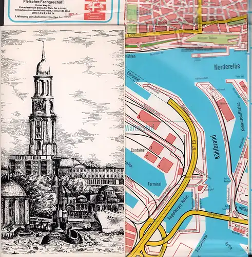 Hafen Hamburg mit Cityplan. Ausgabe 1978/79. 