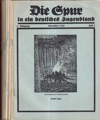 Die SPUR in ein deutsches Jugendland. JG. 3, HEFTE 4-12 (Oktober 1924 - Juni 1925) in 9 Heften. 
