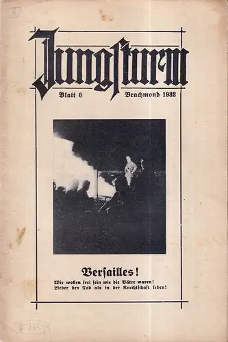 Jungsturm. [JG. 26], BLATT 6. Erster Deutscher Jugendbund. (Monatsschrift. [Hrsg. vom Reichsverband des Jungsturms]. Red.: Leo von Münchow). 