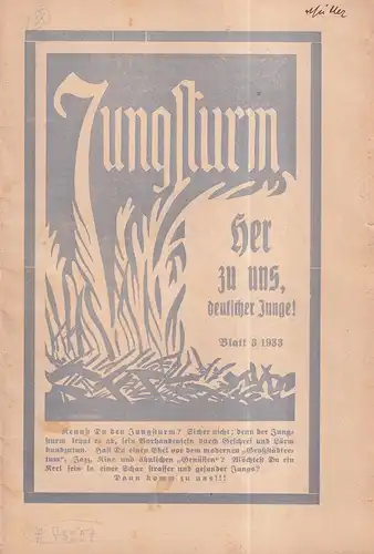 Jungsturm. [JG. 27], BLATT 3, Erster Deutscher Jugendbund. (Monatsschrift. [Hrsg. vom Reichsverband des Jungsturms]. (Red.: Leo von Münchow). 